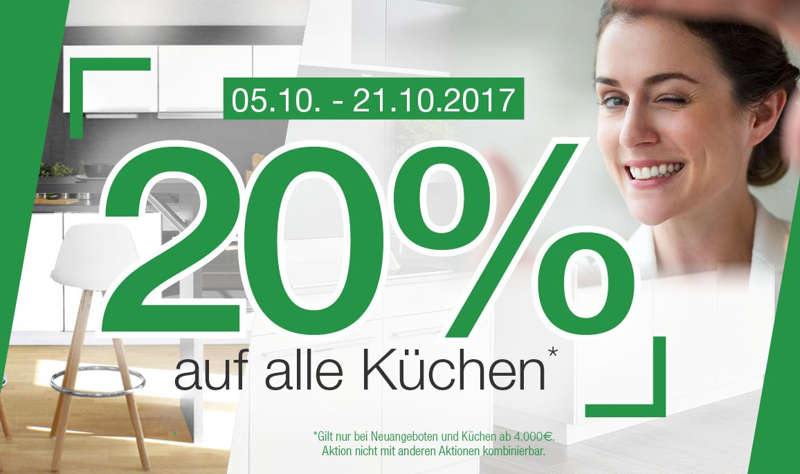 20% auf alle Küchen