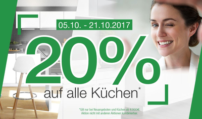 20% auf alle Küchen