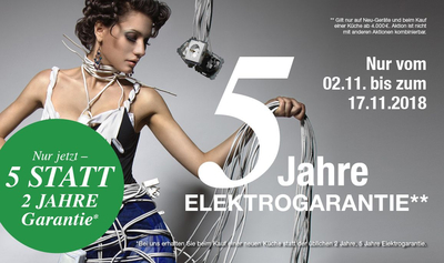 5 Jahre Elektrogarantie geschenkt!